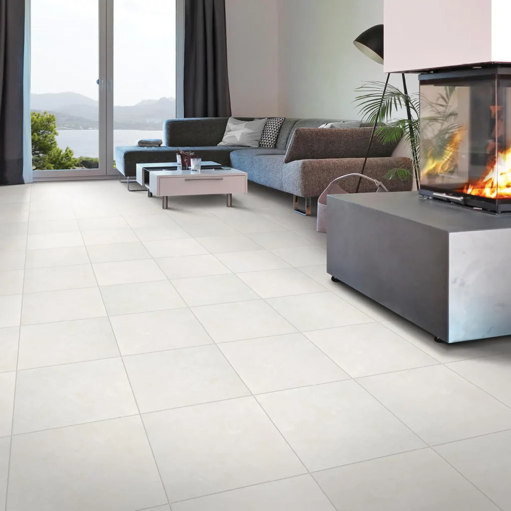 Living Room Tile Flooring | Hopkins Floor Co